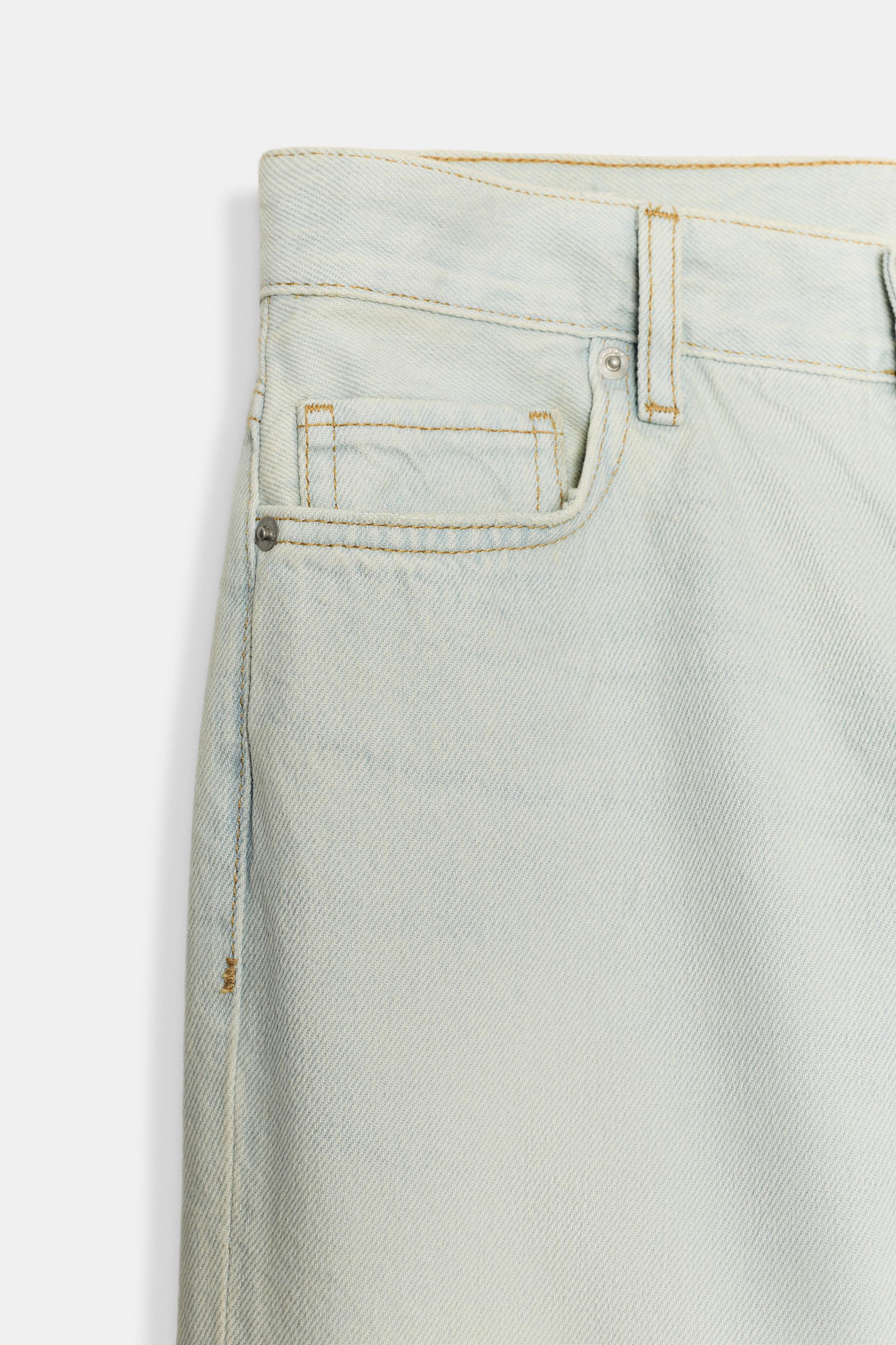 ZW COLLECTION RIPPED LOW RISE RELAXED JEANS